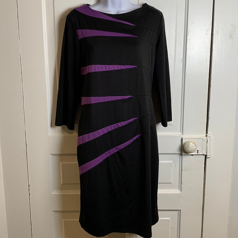 ANGVNS Black and Purple Dress Size L